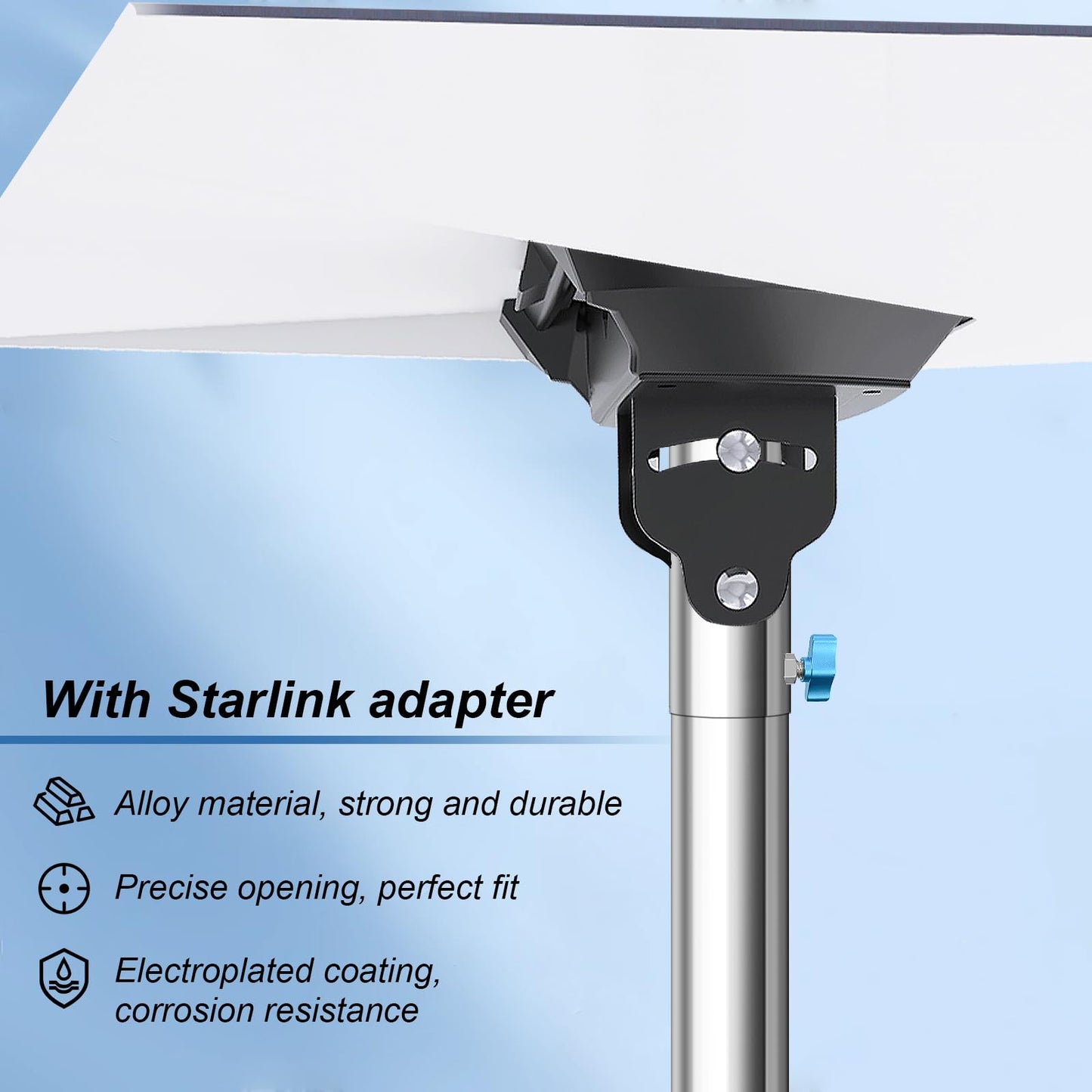 Starlink Gen3 Pole Mount Kit, Starlink RV Mounting Kit with Magnetic Mount for Starlink Internet Kit Satellite, with Starlink Gen3 Pipe Adapter, Starlink Magnet Mount for Camper/RV/Outdoor