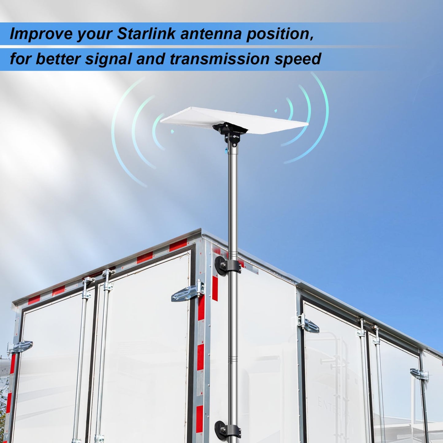 Starlink Gen3 Pole Mount Kit, Starlink RV Mounting Kit with Magnetic Mount for Starlink Internet Kit Satellite, with Starlink Gen3 Pipe Adapter, Starlink Magnet Mount for Camper/RV/Outdoor