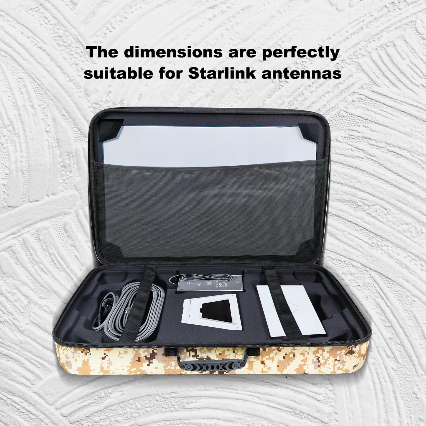 Ybervont Starlink Gen 3 Case for Dish Kit V3, Outdoor Carrying Case for Starlink Master Disk & Accessories, Ideal for RV Travel & Outdoor Use